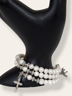 Freshwater Pearl Wrap Roasry Bracelet